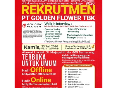 Loker PT GOLDEN FLOWER TBK