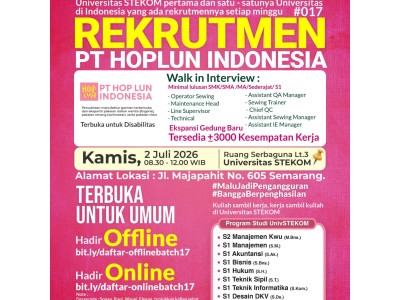 Loker PT HOP LUN INDONESIA