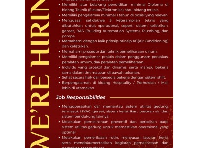 Loker Staff Engineering Tentrem Mall